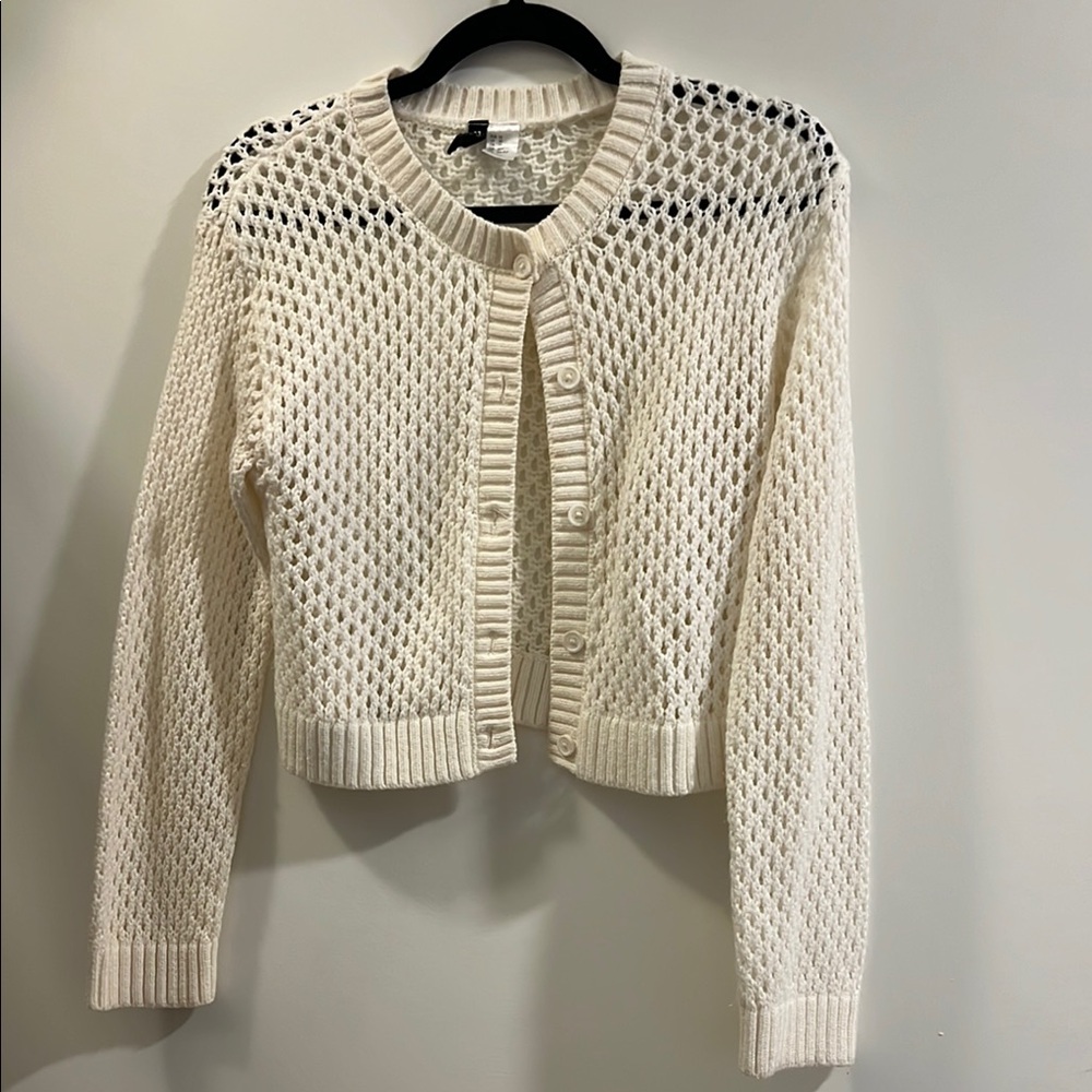H&M Cream Chunky Knit Cardigan